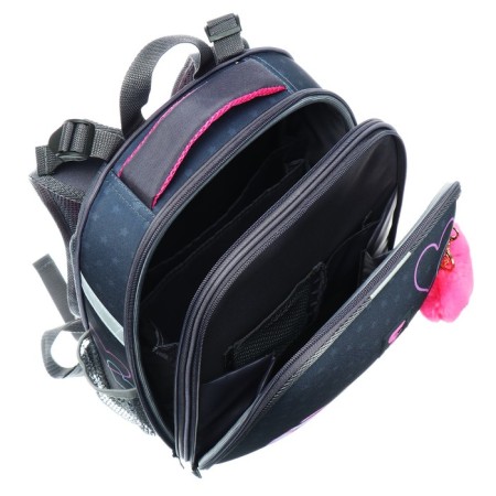 School backpack 38 x 30 x 16 cm, ergonomic back, Stavia "Fluffy", gray-7
