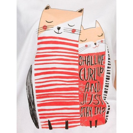 A set of T -shirt and trousers female, size XXS, white color-4
