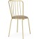 Chair on a metal frame Avalon Metal/velor, gold/beige 39x48x86 cm