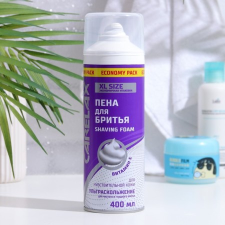 Carelax shaving foam for sensitive skin, 400 ml