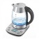 Electric kettle BQ KT1703G, glass, 1.7 l, 2200 watts, black-silver