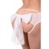 Erotic panties from stretch nets with a bow, white color, size 50-52