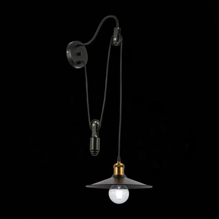 Wall lamp EVOLUCE. Sle120501-01. ESPERAZZA. 1x60 W, E27, 26x50 cm, black color-1