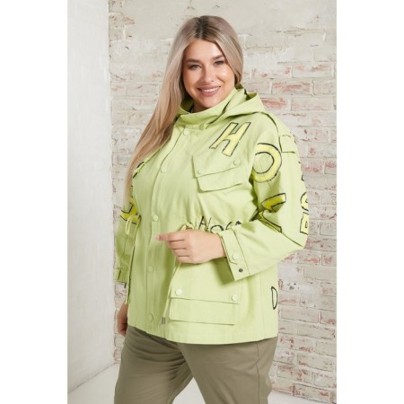 Women's jacket, size 52, light green color-3