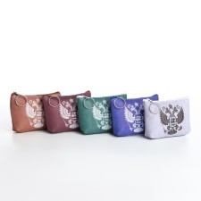 Women's wallet with zipper, color mix