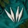 Jewelry decoration "Frost" (set 4 pcs) 3x14.5 cm, silver