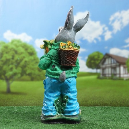 Garden figure "Hare with Mishka" 57cm mix-4