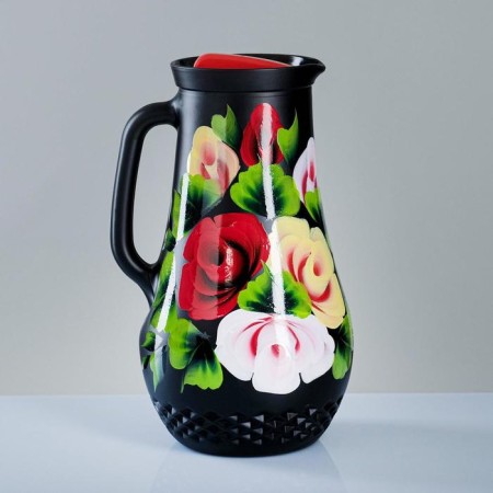Set for juice with a tray "Zhostovo" Art painting, 6 glasses 1250/200 ml-2