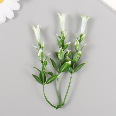 Artificial plant for creativity "Hippeastium" set of 6 pcs white-green 11.5 cm-1