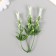 Artificial plant for creativity "Hippeastium" set of 6 pcs white-green 11.5 cm