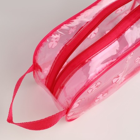 Lightning cosmetic bag, raspberry color-2