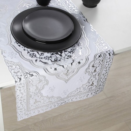 Openwork napkin for the east, 84 × 40 cm, PVC, silver color-1