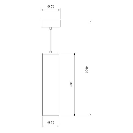 Suspended accent Elektrostandard, DLR035 LED 12 W, 50x50x300 mm, IP20, white matte color-5