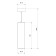 Suspended accent Elektrostandard, DLR035 LED 12 W, 50x50x300 mm, IP20, white matte color