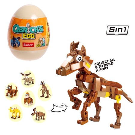 Designer in the egg "Animals", 12 species, mix
