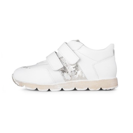 Polobotins for children, size 31, white-silver color-1