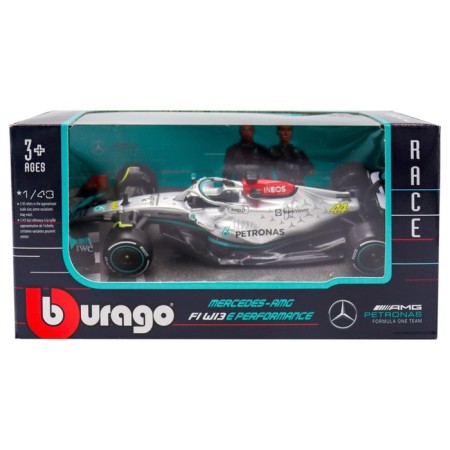 Racing machine BBURAGO Mercedes-AMG F1 W13 GR, Die-Cast, 1:43-2