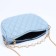 Bag Cross-Bodi with a zipper, blue color