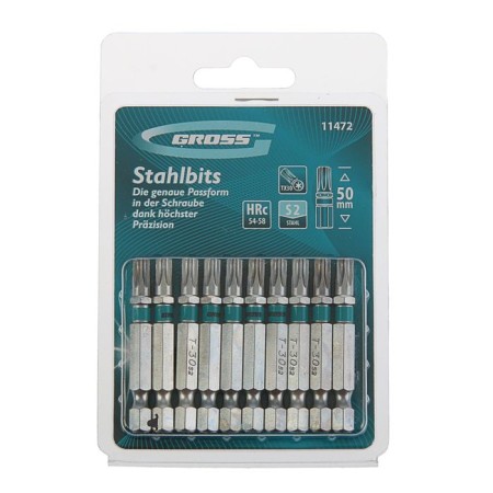 Набор бит GROSS TORX, 30х50, сталь S2, 10 шт-1