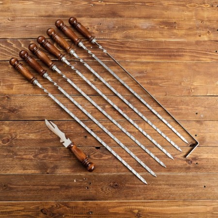 Set with skewers Gift "Ferghana", 8 items, in a box, shampoos 50cm-2