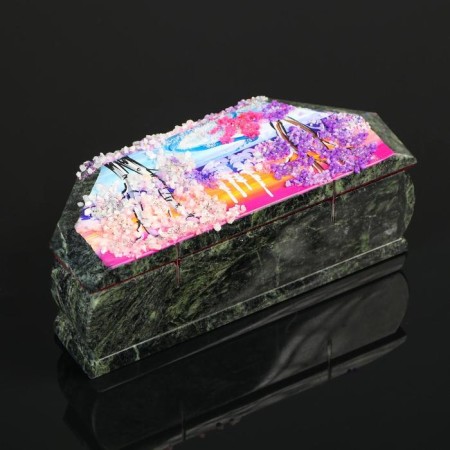 Casket "Winter", 17x7x6, stone baby, coil-6