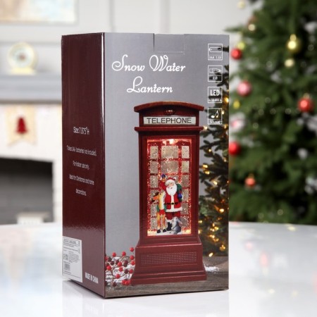 Santa Claus and Deer LED figure 9 × 20 × 8 cm, plastic, AAX3 batteries (not complete), USB, glow warm white-6