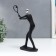 Souvenir Polystone "Athlete - Tennis" Black with silver 28.5x13 cm