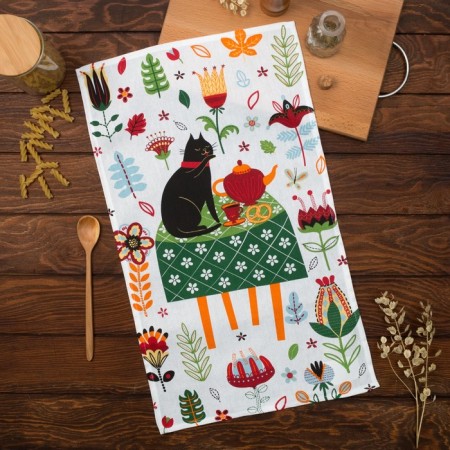 Kitchen towel "cat" 35x60 cm
