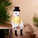 Souvenir "Rabbit magician" hanging paws, tree 38 cm