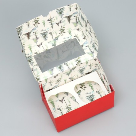 Folding box with bilateral application "Happy New Year" 16 x 10 x 10 cm, New Year-3