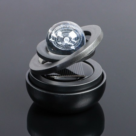 Assessoir on a panel with a flavor, gravitational rings, rotates from the sun, planet, black-1