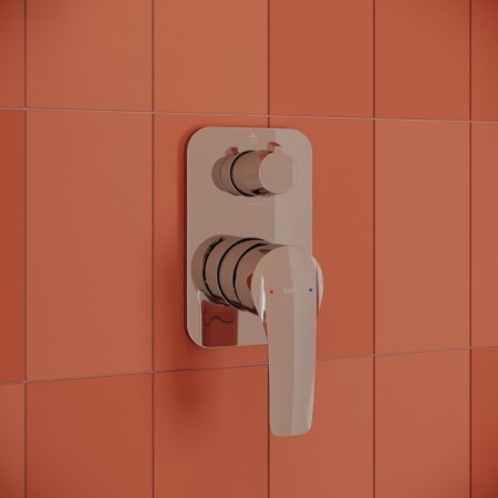 Hidden installation mixer IDDIS RAY RAYSB02I67, with a tropical shower and manual shower-1