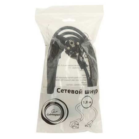Power cable Cablexpert PC -186, Schuko - C13, 6 A, 1.8 m, black-1