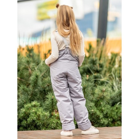 Pants for a girl, height 110 cm, color lilac ashes-3