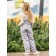 Pants for a girl, height 110 cm, color lilac ashes