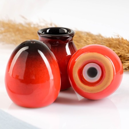 Set for spices "premium crooked" 5 items, red-5