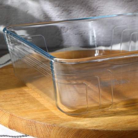 Rectangular shape for baking and baking of the heat -resistant glass Cook & Store, 2.6 l, 25 × 20 cm, with a lid-4