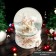 Souvenir Polystone Water Ball "Losik with a gift" White with gold 7x8x9 cm