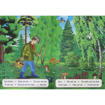 In the forest. Learning to read by syllables-3