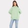 Women's sweatshirt was laid down, the color of the light green, size 44 (s)