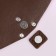 Clap for a bag, with a handle, on a magnetic button, 23 × 21 cm, brown/silver color