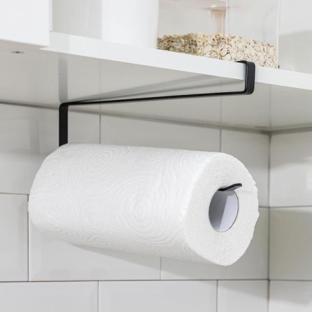 Holder for paper towels of a suspended share, 26 × 1.5 × 12 cm, black color-4