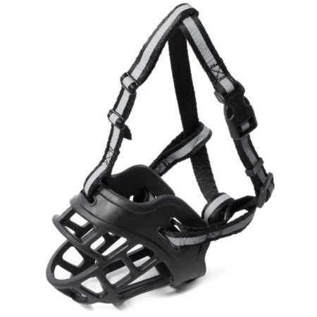 Silicone muzzle with nylon strap No. 3, 80 x 50 x 115 mm