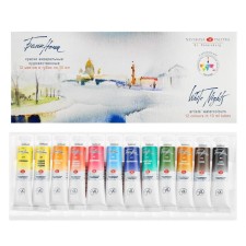 A watercolor art in a tube, 12 colors x 10 ml, ZHK 