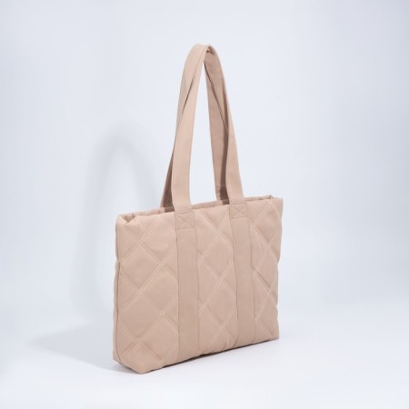 Zipper bag with lightning, beige color-1