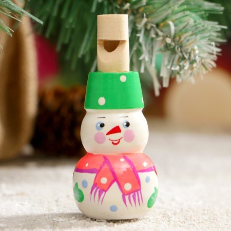 Snipm "Snowman", 3x7 cm, mix, manual painting-3