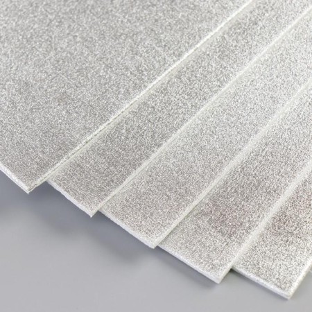 Foamiran metallized "silver" 2 mm format A4 set of 5 sheets-3