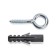 Scurip-ring tundra, white zinc, 8x70 mm, with dowels