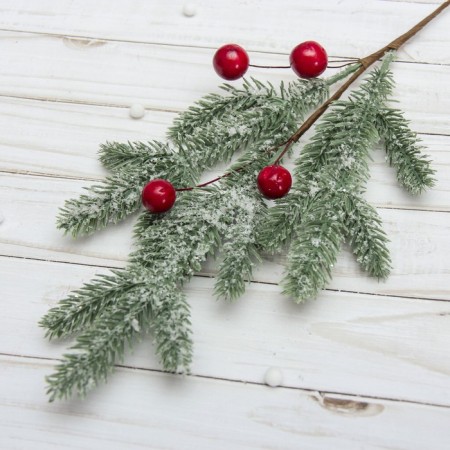Decor "Winter Dreams" Berries on Snow Elt, 50 cm