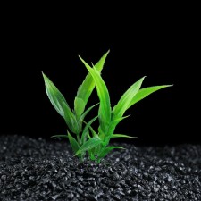 The artificial aquarium plant is small, 9 cm